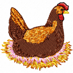 Chickens And Roosters Embroidery Design 9 Chickens And Roosters Embroidery Design 9